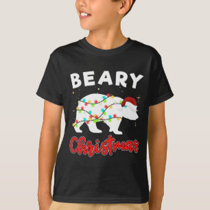 Beary God jul for Bear Älskare Funny Julafton L T Shirt