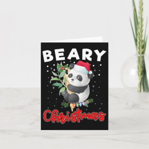 Beary God jul för Panda Bear Älskare Funny Kort