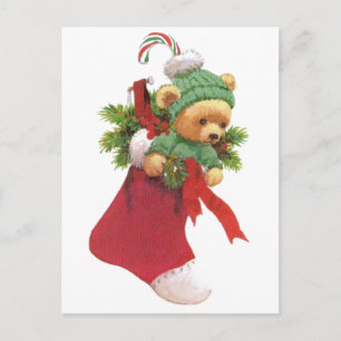 Beary God jul Helg Vykort