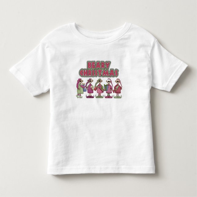 Beary God jul Kids Shirt Tee (Framsida)