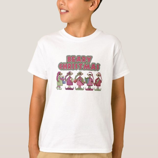 Beary God jul Kids Shirt Tröja (Framsida)