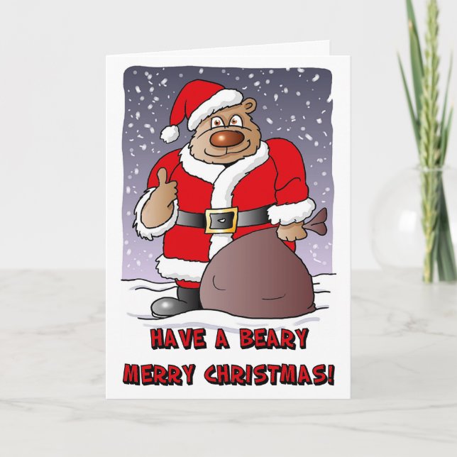 Beary God jul-kort Helgkort (Framsida)