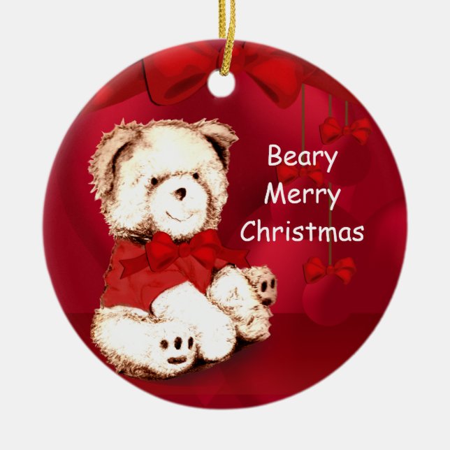 Beary God jul Nalle Ornament (Framsidan)