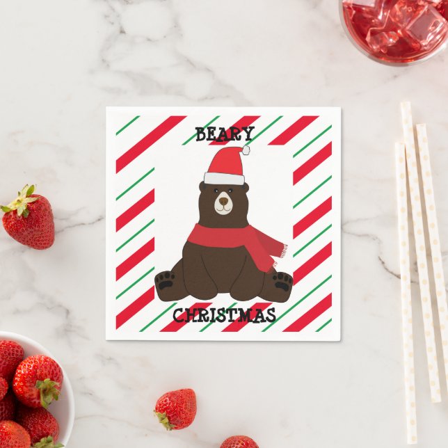 Beary God jul Party Napkin Pappersservett (Insitu)
