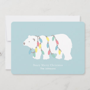 Beary God jul Polar Bear jul Ljus Julkort