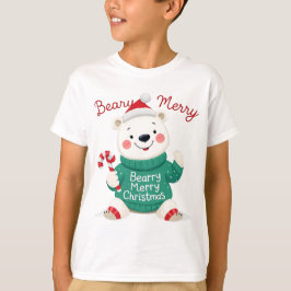 Beary God jul Polar Bear T Shirt