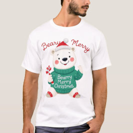 Beary God jul Polar Bear T Shirt