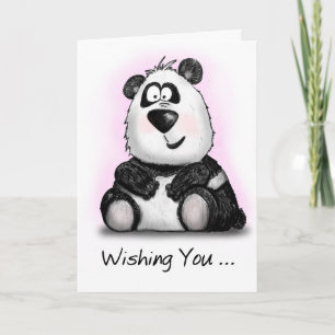 Beary Grattis på födelsedagen Tecknad Panda Card Kort
