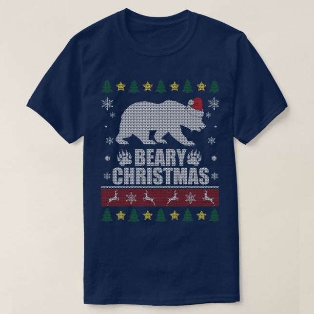 Beary Jul Gay Bear Julafton T Shirt (Design framsida)