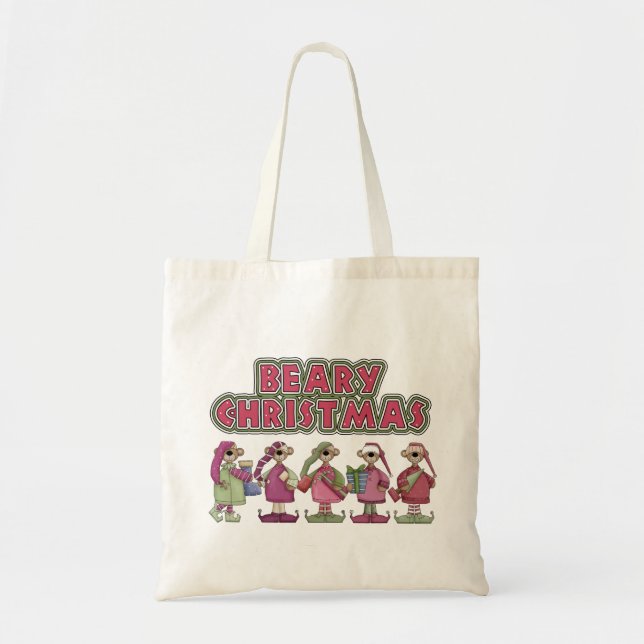 Beary jul Gift Tote Bag Tygkasse (Framsidan)