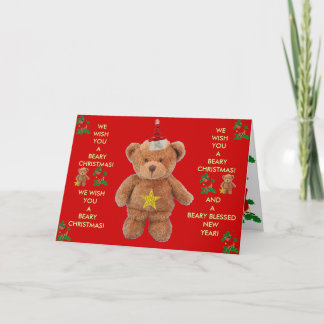 BEARY-JUL! Hälsningkort Helgkort