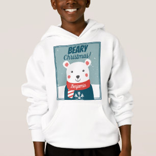Beary Jul, söt tecknad polar björn med namn T Shirt