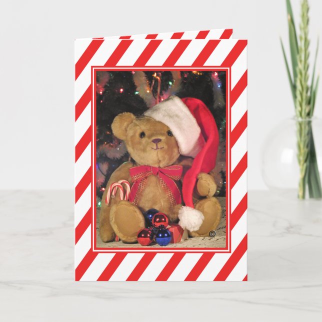 Beary Merry Nalle, julhälsningskort Helgkort (Framsida)
