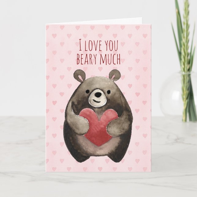 Beary Much Kärlek Kort (Framsida)