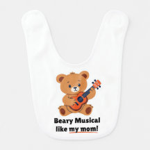 Beary Musical som Mamma! Baby Bib