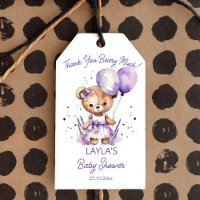 Beary nalle lila babydusch tack för att du föredra