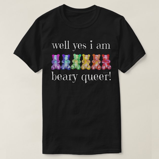 Beary Queer T Shirt (Design framsida)