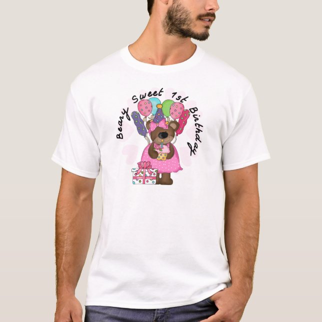 Beary söta 1st födelsedagTshirts och gåvor T-shirt (Framsida)