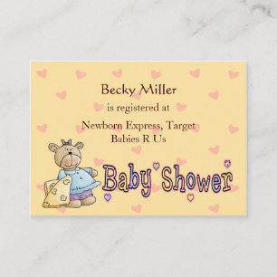 Beary Speciell Firande Baby Visa registreringskort Tilläggskort