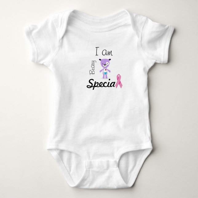 Beary speciella Onezie - bröstcancer Tee (Framsida)