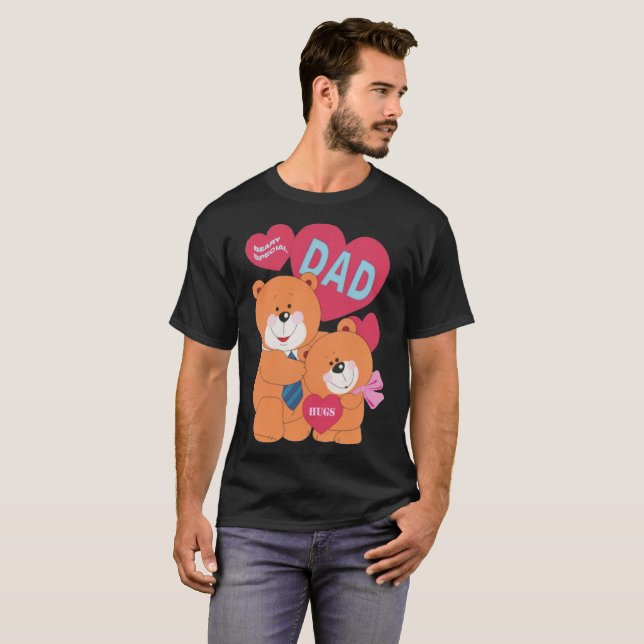 Beary Speciellare Pappa Cute Daughn Bears Fars dag T Shirt (Hel framsida)