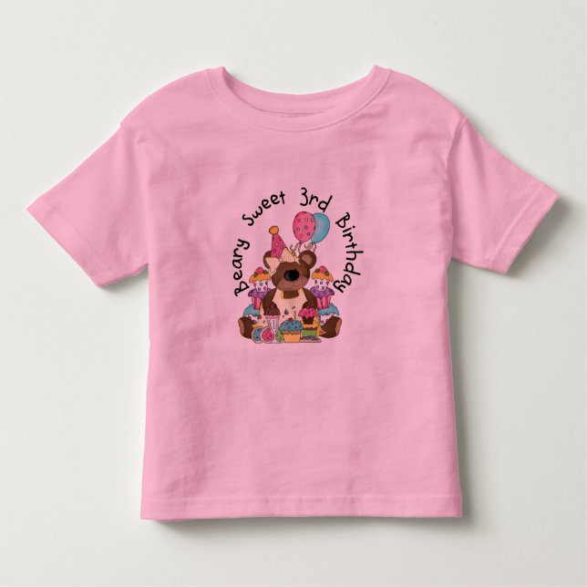 Beary Sweet 3rd Birthday Tshirts and Gifts (Framsida)