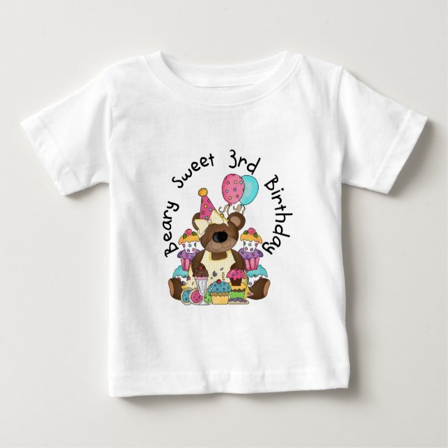 Beary Sweet 3rd Birthday Tshirts and Gifts (Framsida)