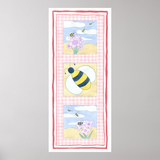 Beas trio med blommor poster (Framsidan)