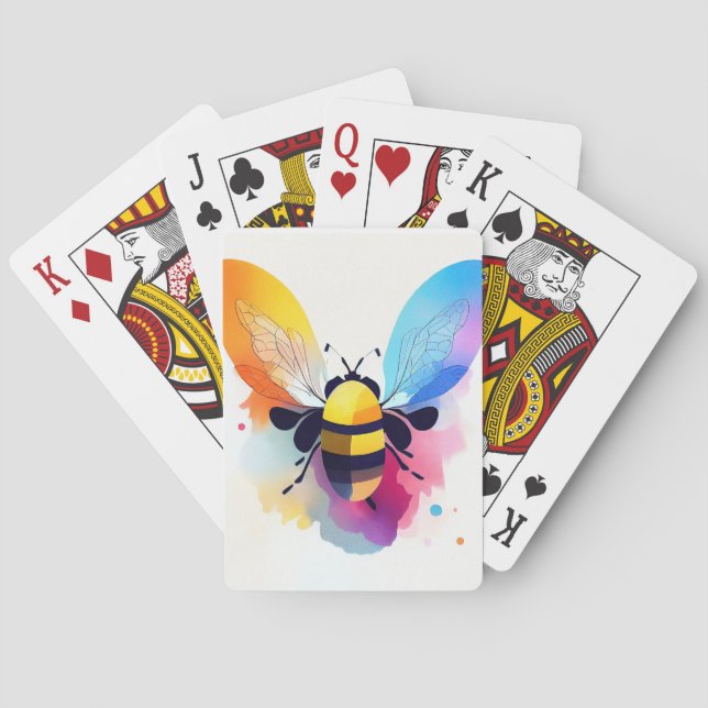 Beas Vild Djurart Färg Art-målning Casinokort (Baksidan)