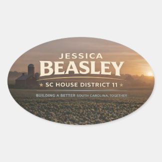 Beasley för SC House District 11 Ovalt Klistermärke