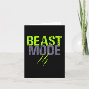 Beast Aktiverat Läge På Rolig Fitness Träning Gym Kort