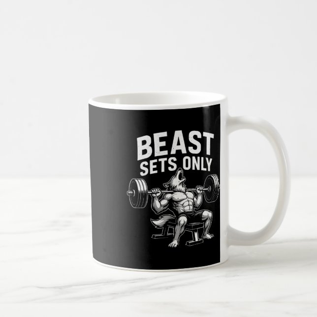 Beast Anger endast Varg Gym Workout Fitness Bodybu Kaffemugg (Höger)