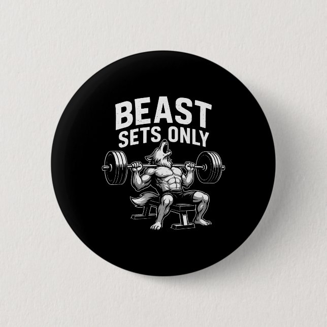 Beast Anger endast Varg Gym Workout Fitness Bodybu Knapp (Framsida)