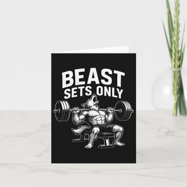 Beast Anger endast Varg Gym Workout Fitness Bodybu Kort (Framsida)