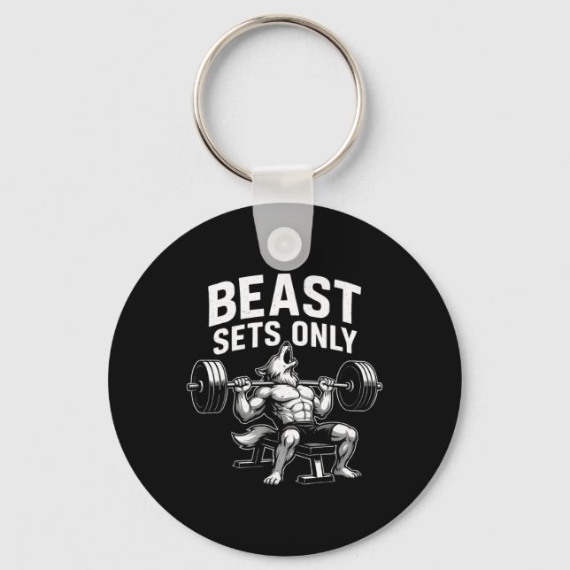 Beast Anger endast Varg Gym Workout Fitness Bodybu Nyckelring (Framsida)