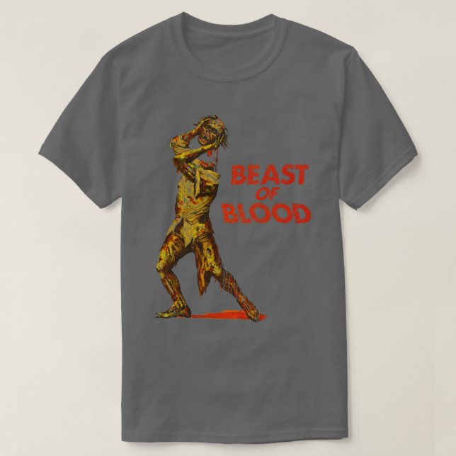 Beast av blodsretro 60- sekundersfilm för vuxenskr t shirt (Design framsida)