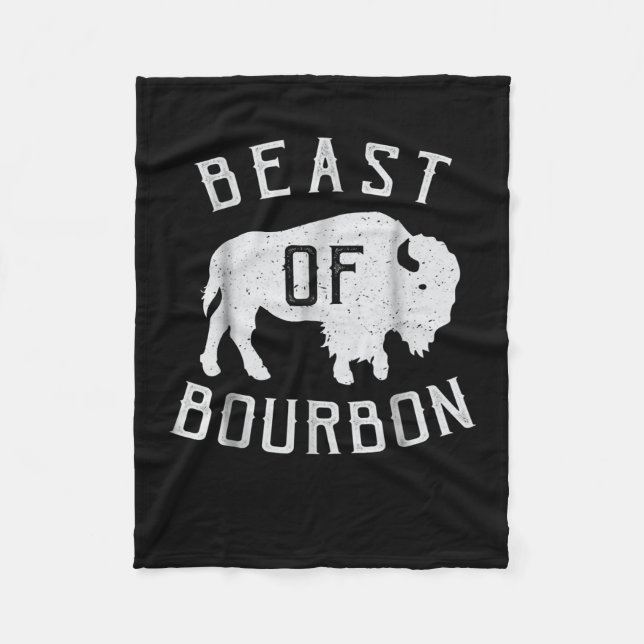 Beast av Bourbon Drinking Whiskey Fleecefilt (Framsidan)