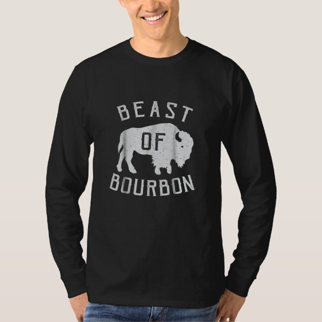 Beast av Bourbon Drinking Whiskey T Shirt (Framsida)