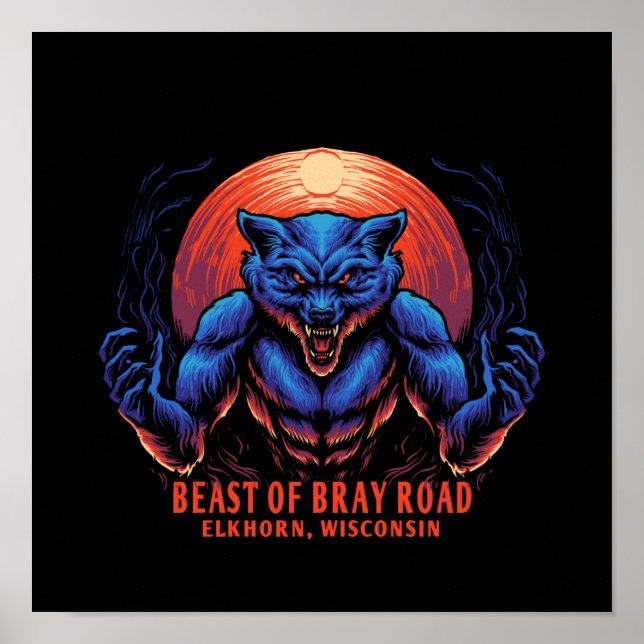 Beast av Bray Road Cryptid Creature Poster (Framsidan)