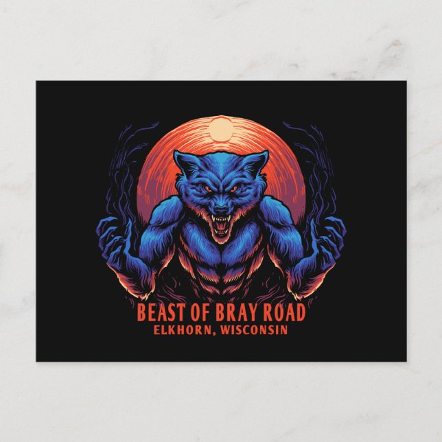 Beast av Bray Road Cryptid Creature Vykort (Framsida)