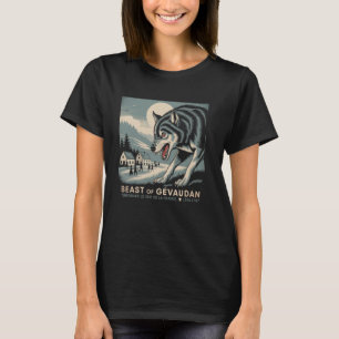 Beast av Gevaudan Cryptid Varg Frankrike Folklore T Shirt