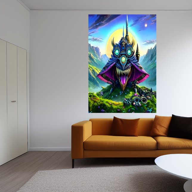 Beast av storslagna steampunk i skogen | AI Art Poster (Skapare uppladdad)