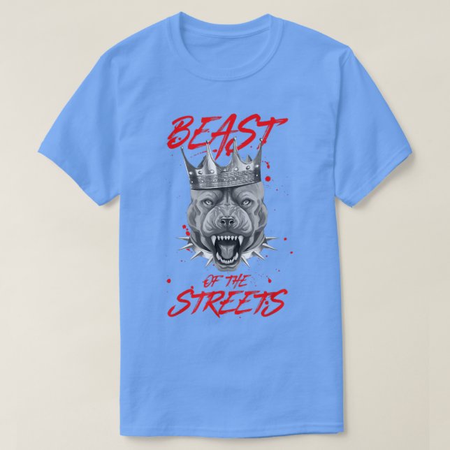 Beast av Streets Hund CrownPit Motivation Kung T Shirt (Design framsida)