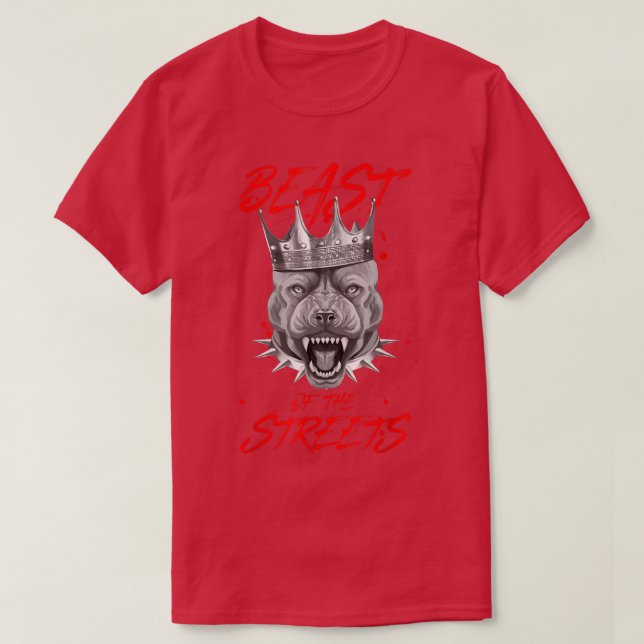 Beast av vattendraget Hund Pit Motivation Kin T Shirt (Design framsida)