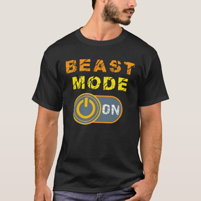 Beast   Beast Activated Workout Gym Mode T Shirt (Framsida)