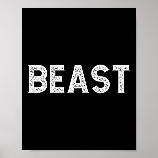 Beast Coola Manar Gryym Workout Sport Muscle Bodyb Poster (Framsidan)