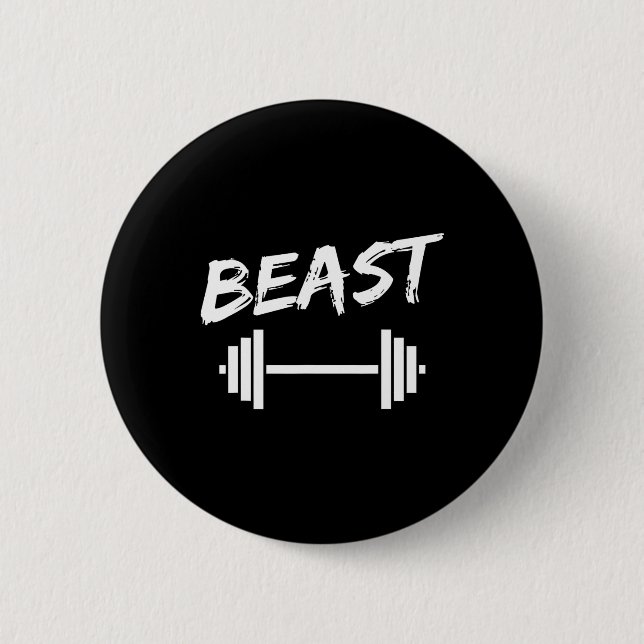Beast Far Son Fitness Bodybuilding Matching Knapp (Framsida)
