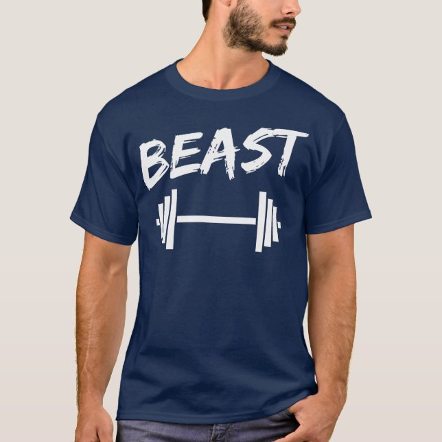 Beast Far Son Fitness Bodybuilding Matching T Shirt (Framsida)