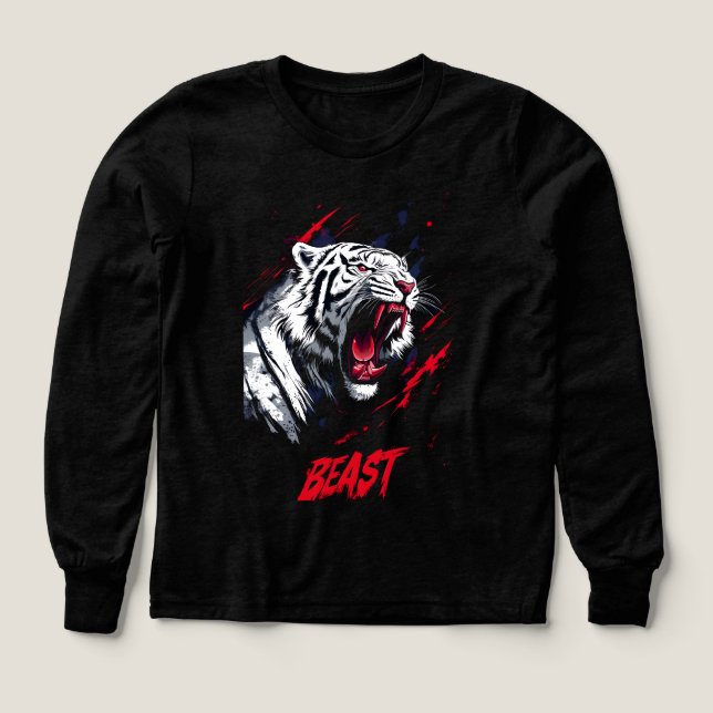 Beast för Brerce White Tiger T Shirt (Design framsida)