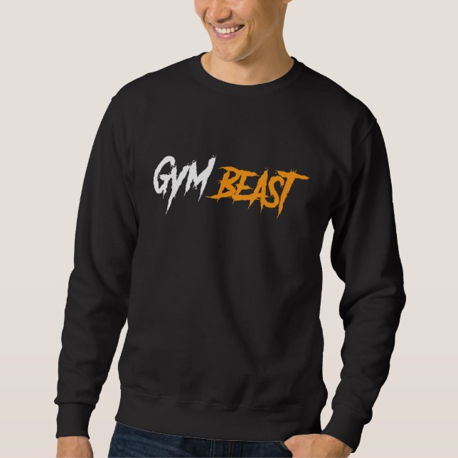 Beast för grammofon, Bodybuilding PowerLyftning Lång Ärmad Tröja (Framsida)